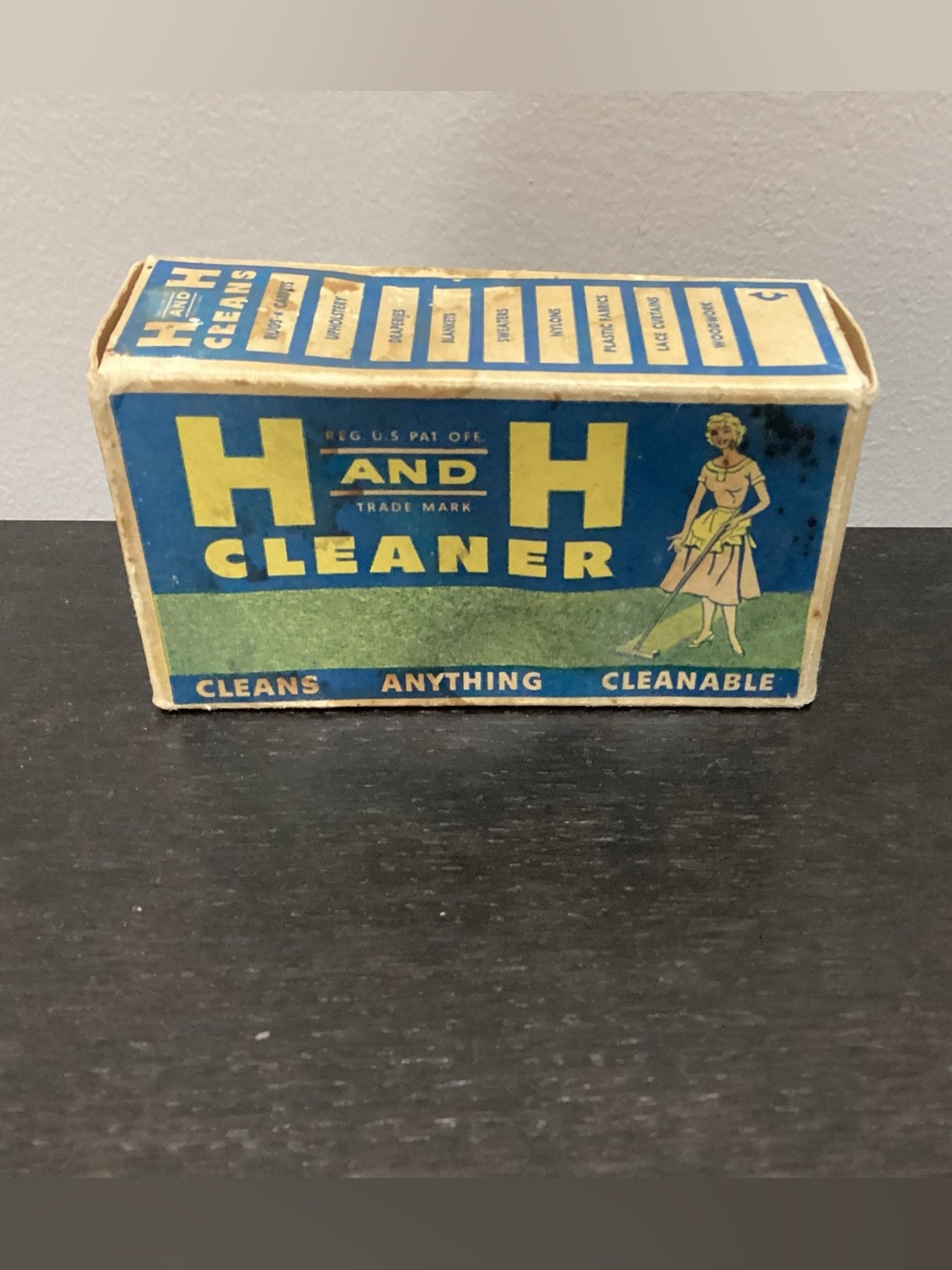 Vtg. Box of H and H Cleaner. Cleans Anything Cleaner, All-Purpose H and H Clean